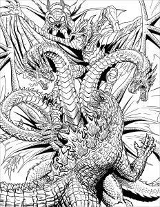 Coloring dragons vs monsters frank parr