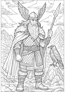 Odin, the Nordic god of wisdom and war