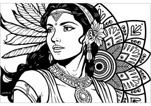 indian coloring page