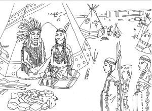 coloring pages native american symbols