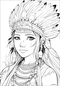 tribal flower coloring pages
