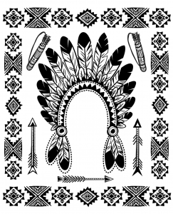 realistic indian coloring page