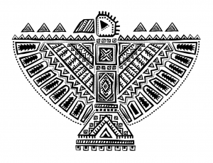 Coloring page native american totem