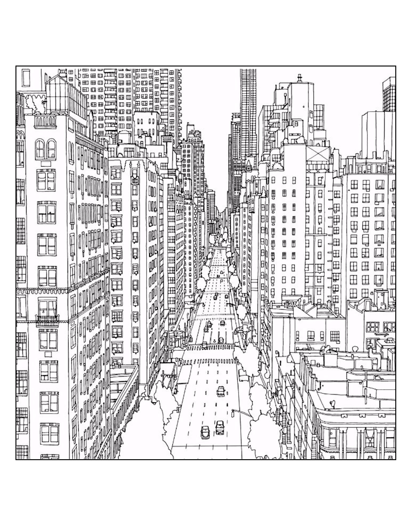 Drawing of a New York street (Source : Steve Mc Donald)