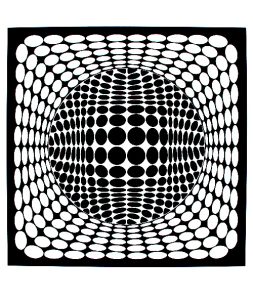 Printable Optical Illusions (Op Art) Coloring Page for adult : Op-art-illusion-optique-rond