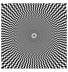 Printable Optical Illusions (Op Art) Coloring Page for adult : Op-art-illusion-optique