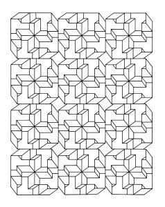 Printable Optical Illusions (Op Art) Coloring Page for adult : Op-art-jean-larcher-8