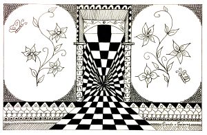 Printable Optical Illusions (Op Art) Coloring Page for adult : Op art greg - 2