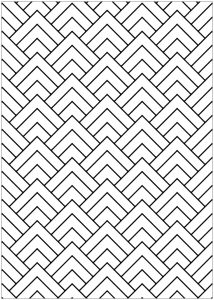 Printable Optical Illusions (Op Art) Coloring Page for adult : Triangular shapes