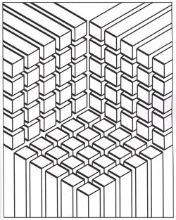 The meeting of three cubic symmetrical and geometric structures