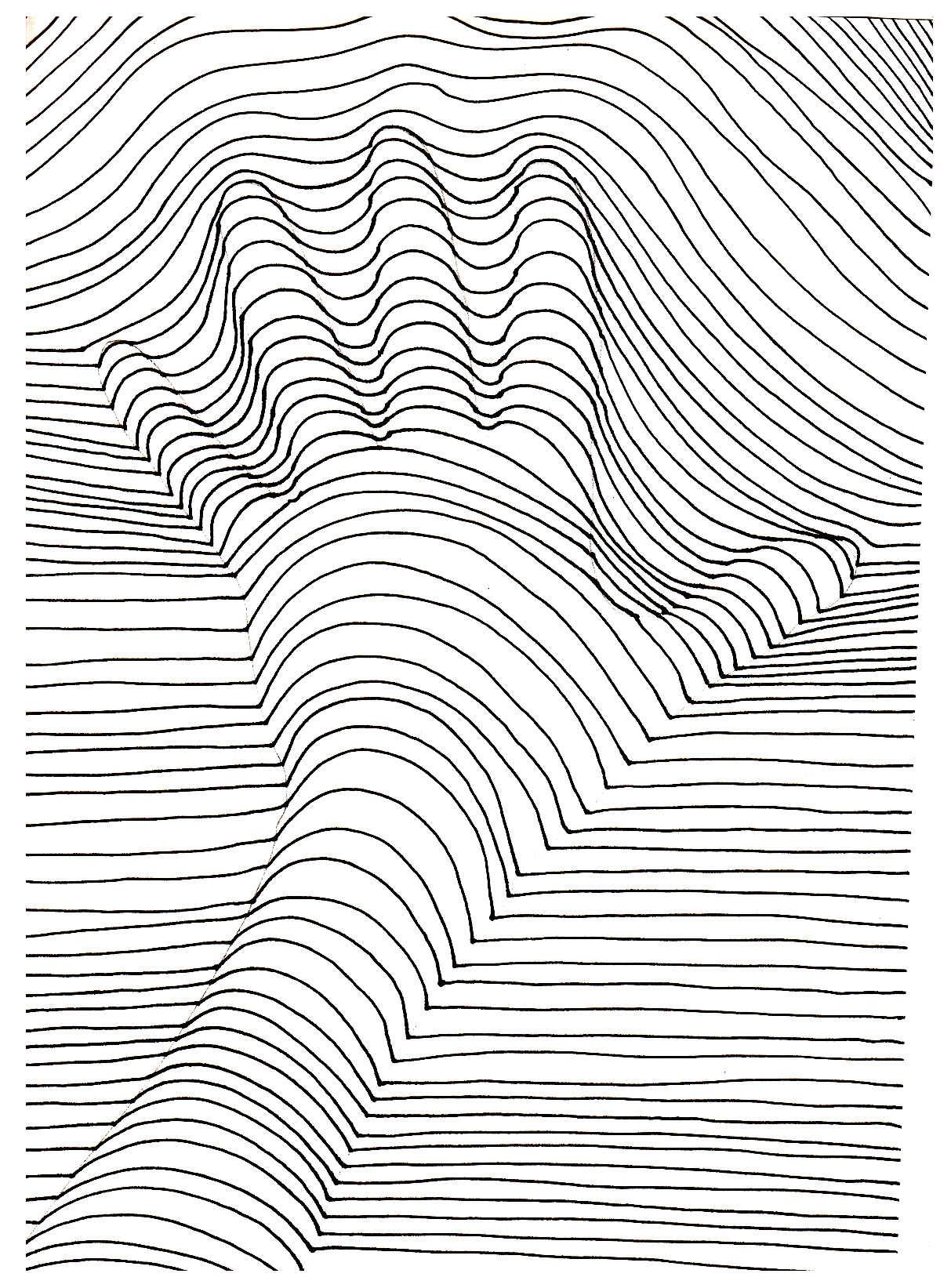 free optical illusion coloring pages to print