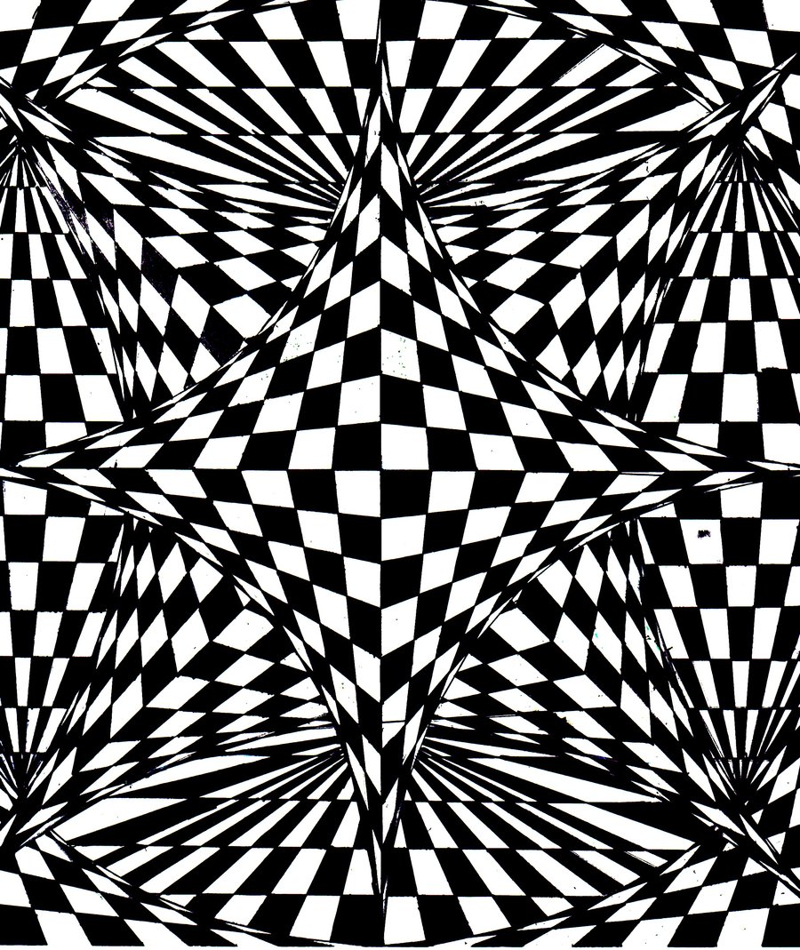 Download Op art illusion optique sky amethyst - Optical Illusions (Op Art) Adult Coloring Pages - Page 2