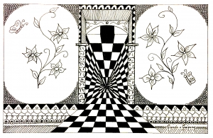 Coloring page adults op art greg 2