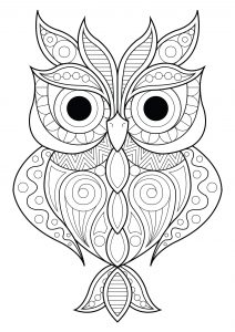 Owls Coloring Pages For Adults