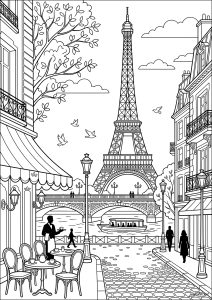 Vintage scene in Paris