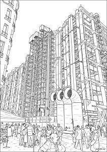 Center Pompidou urban architecture and cultural life