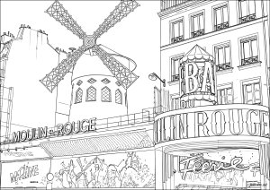 The Moulin Rouge in Paris