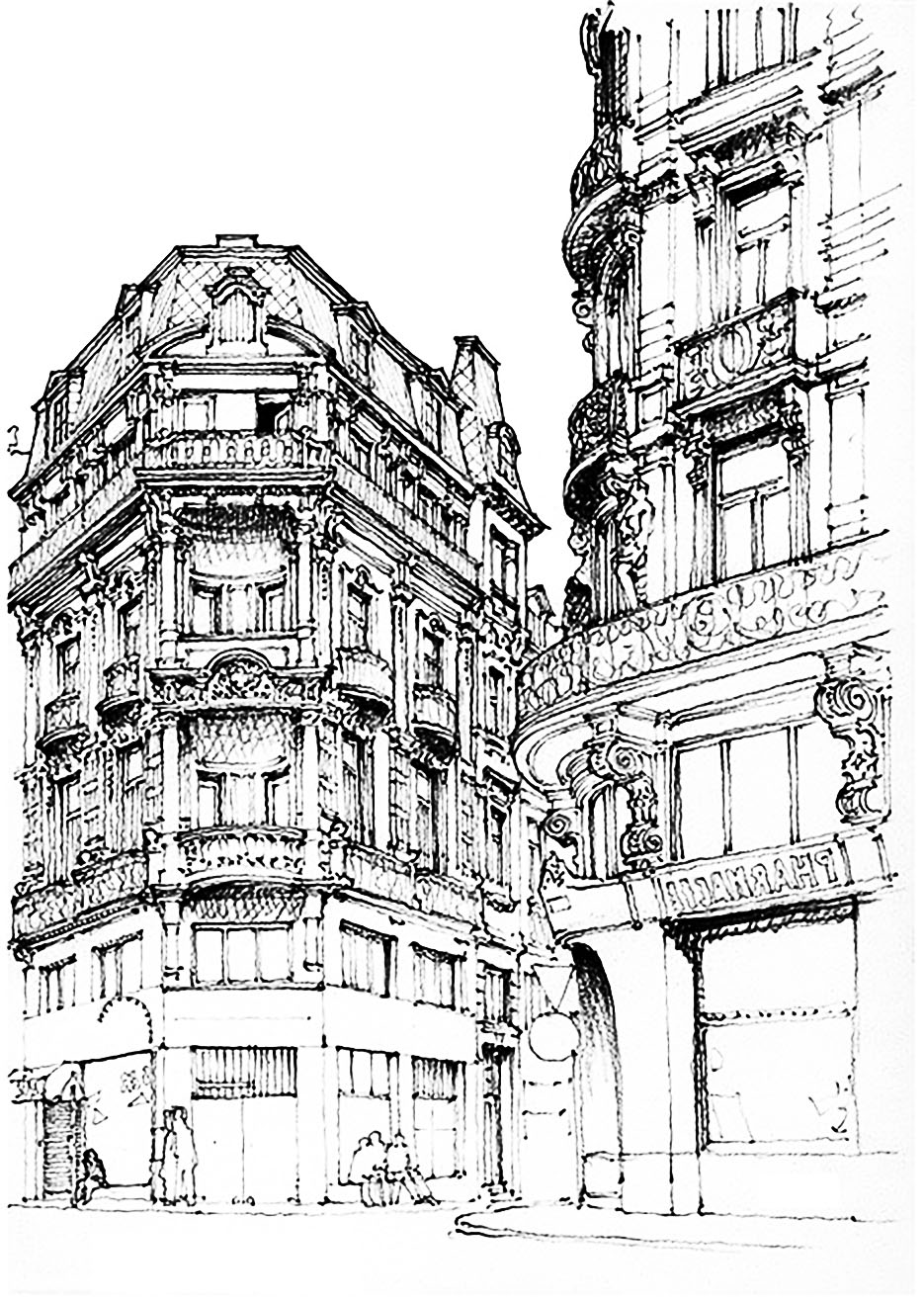 Paris Street coloring page