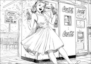 Drawing inspired by a Coca Cola advert