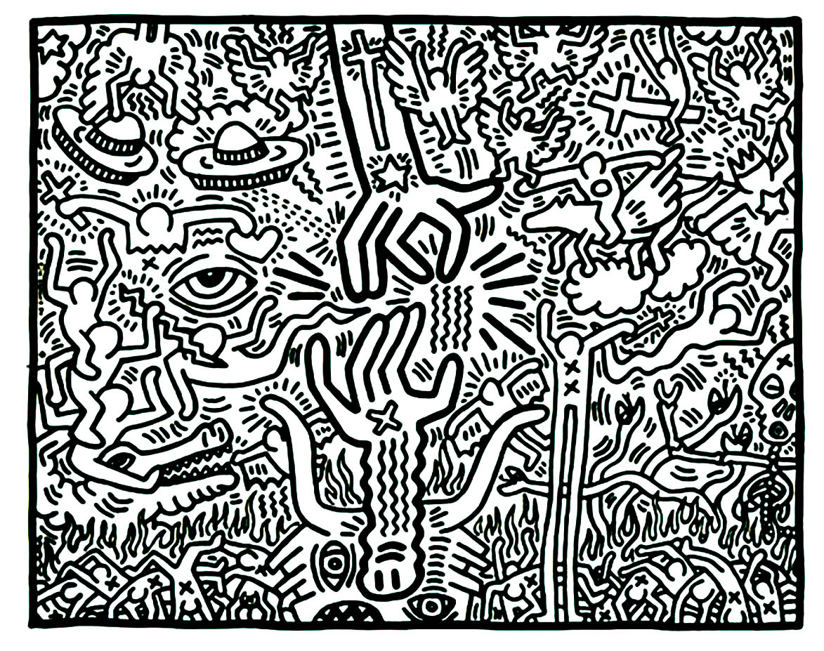 Keith haring - Pop Art Adult Coloring Pages