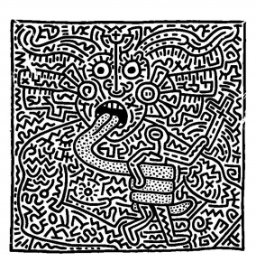 Coloring adult keith haring 1 1