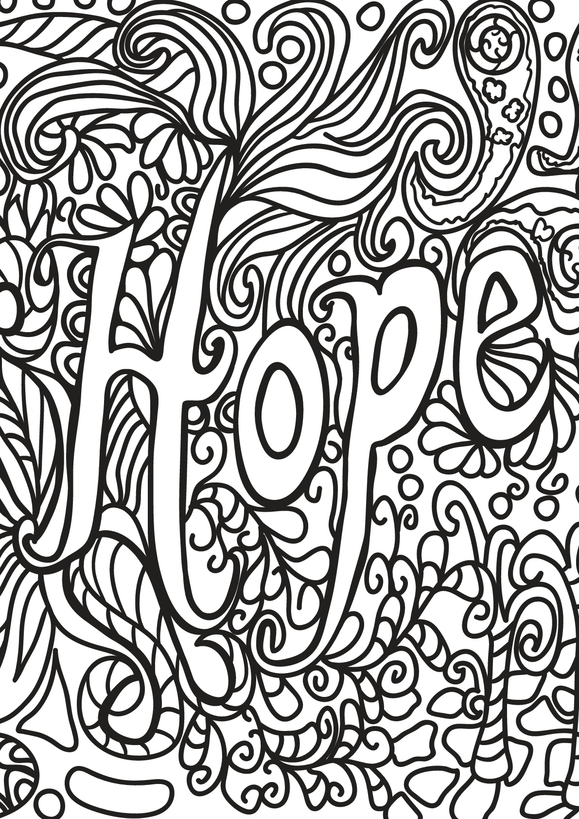 Free book quote - 5 - Positive & inspiring quotes Adult Coloring Pages