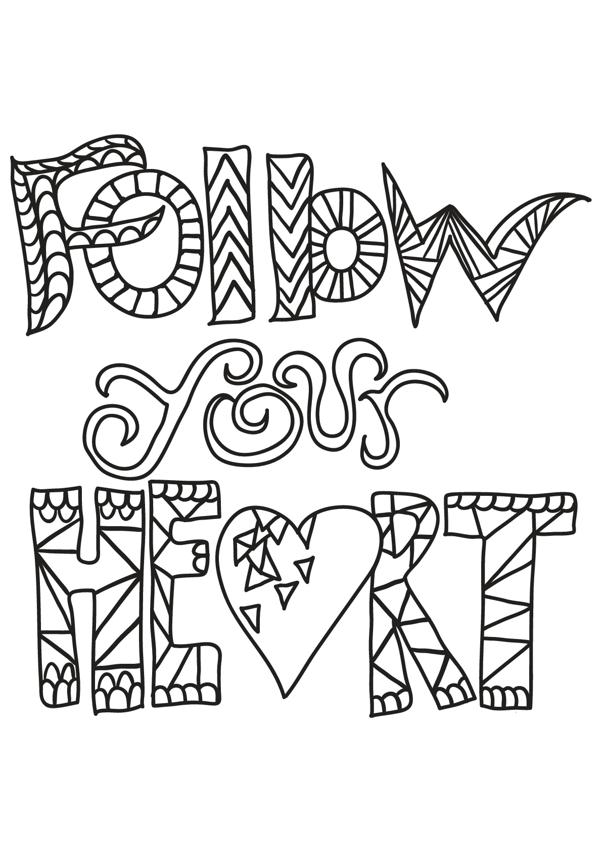 Free book quote - 6 - Positive & inspiring quotes Adult Coloring Pages
