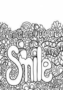 Quote never never give up - Quotes Adult Coloring Pages