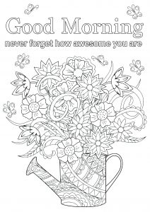 Coloring quote good morning