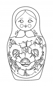 Coloring russian dolls 11