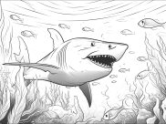 Sharks Coloring Pages for Adults
