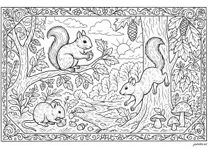 Squirrels Under the Canopy