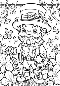 The Leprechaun surrounded by beautiful vegetation