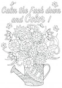 Coloring swear words calm the fuck down and color
