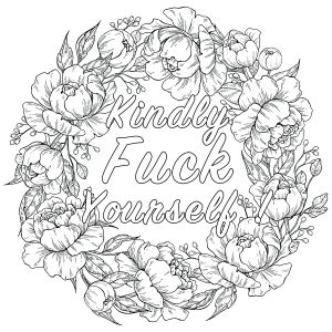 Life Is A Bitch Swear Word Coloring Page Swear Word Adult Coloring Pages