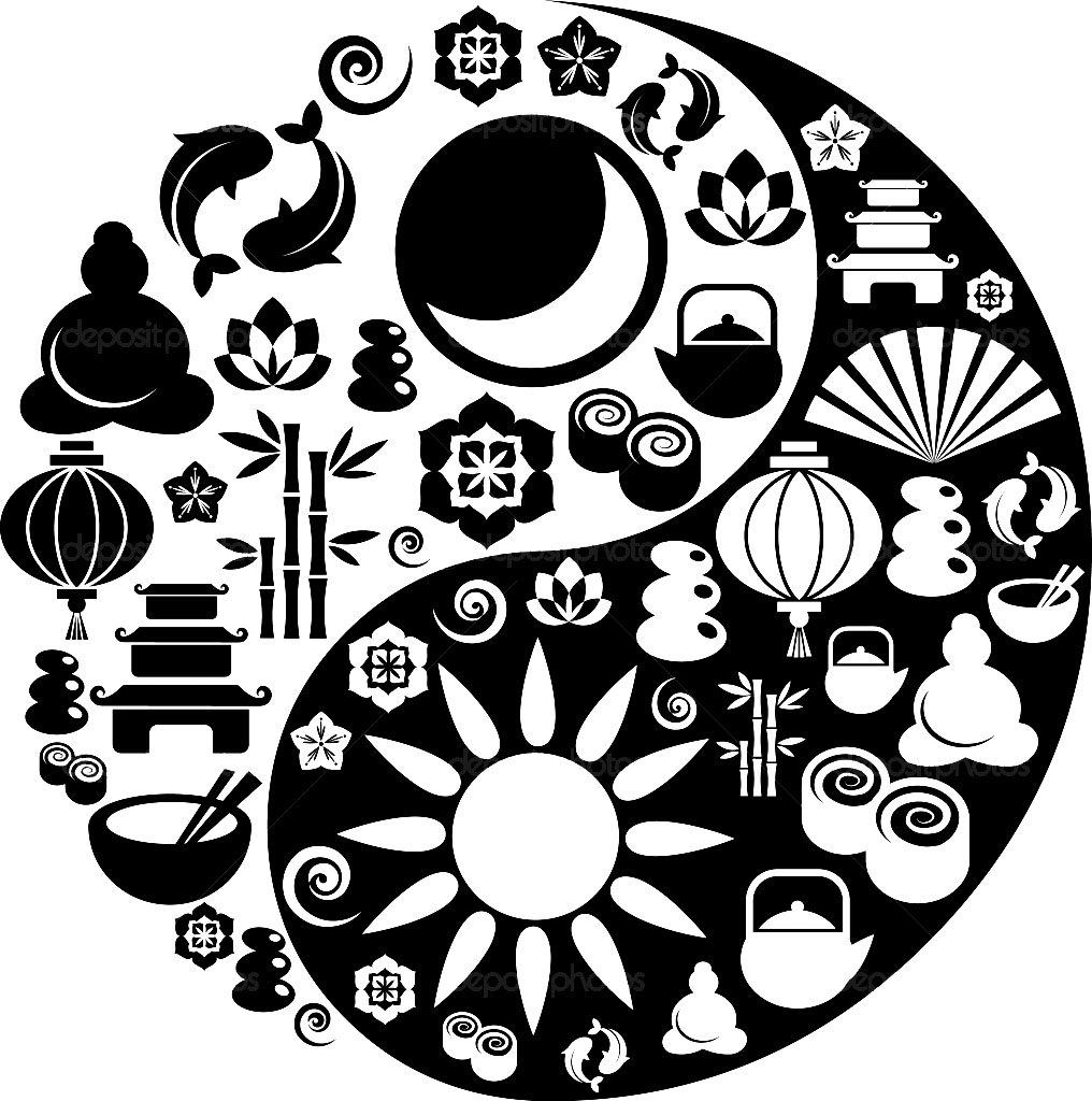 yin and yang coloring pages
