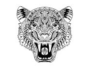 Tigers Coloring Pages for Adults