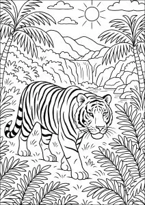 Majestic tiger in the jungle