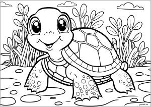 Turtles and Tortoises - Coloring Pages for Adults