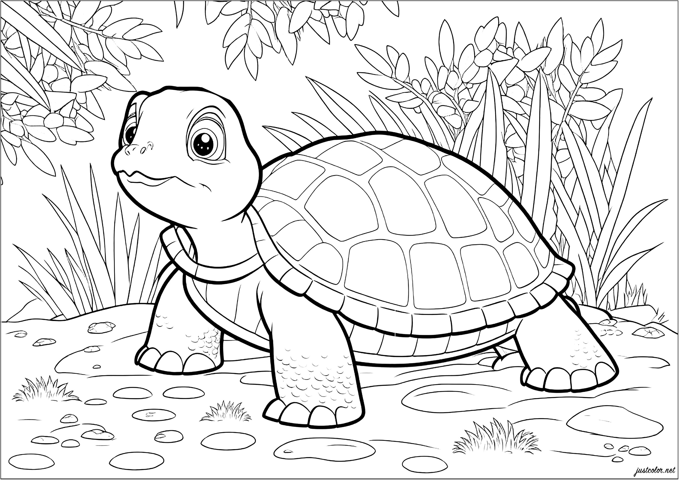 Turtle Coloring Pages - Free Printable Sheets for Kids | Skip To My Lou
