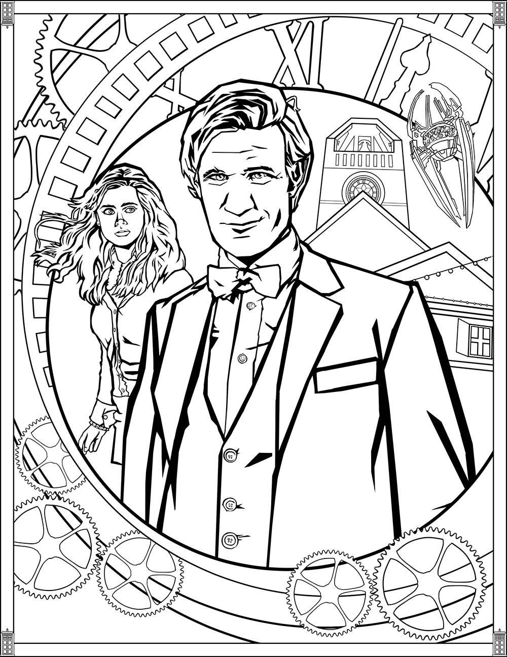 Doctor Who Pages Eleventh Doctor - TV shows Adult Coloring Pages - Page ...