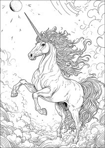 Unicorno da Colorare - Disegni per Bambini da Stampare  Unicorn coloring  pages, Coloring pages, Flower coloring pages