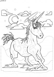 Coloring the speeding unicorn