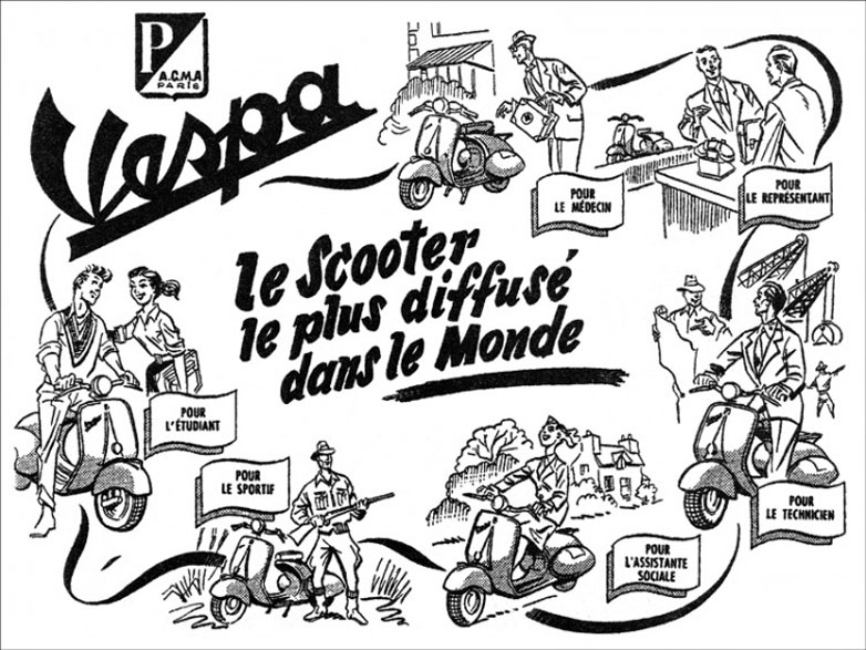 Ad vespa vintage - Image with : Advertising
