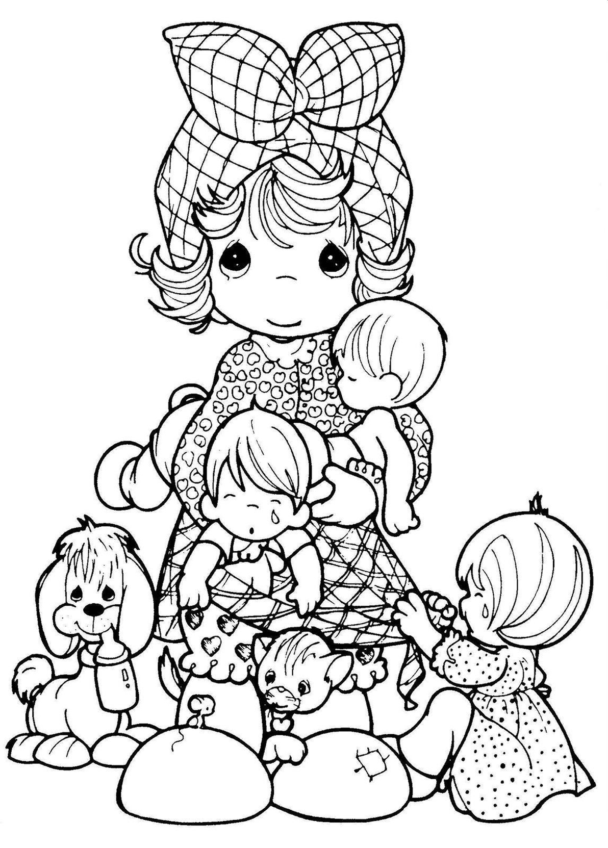 Download Precious moments - Vintage Adult Coloring Pages