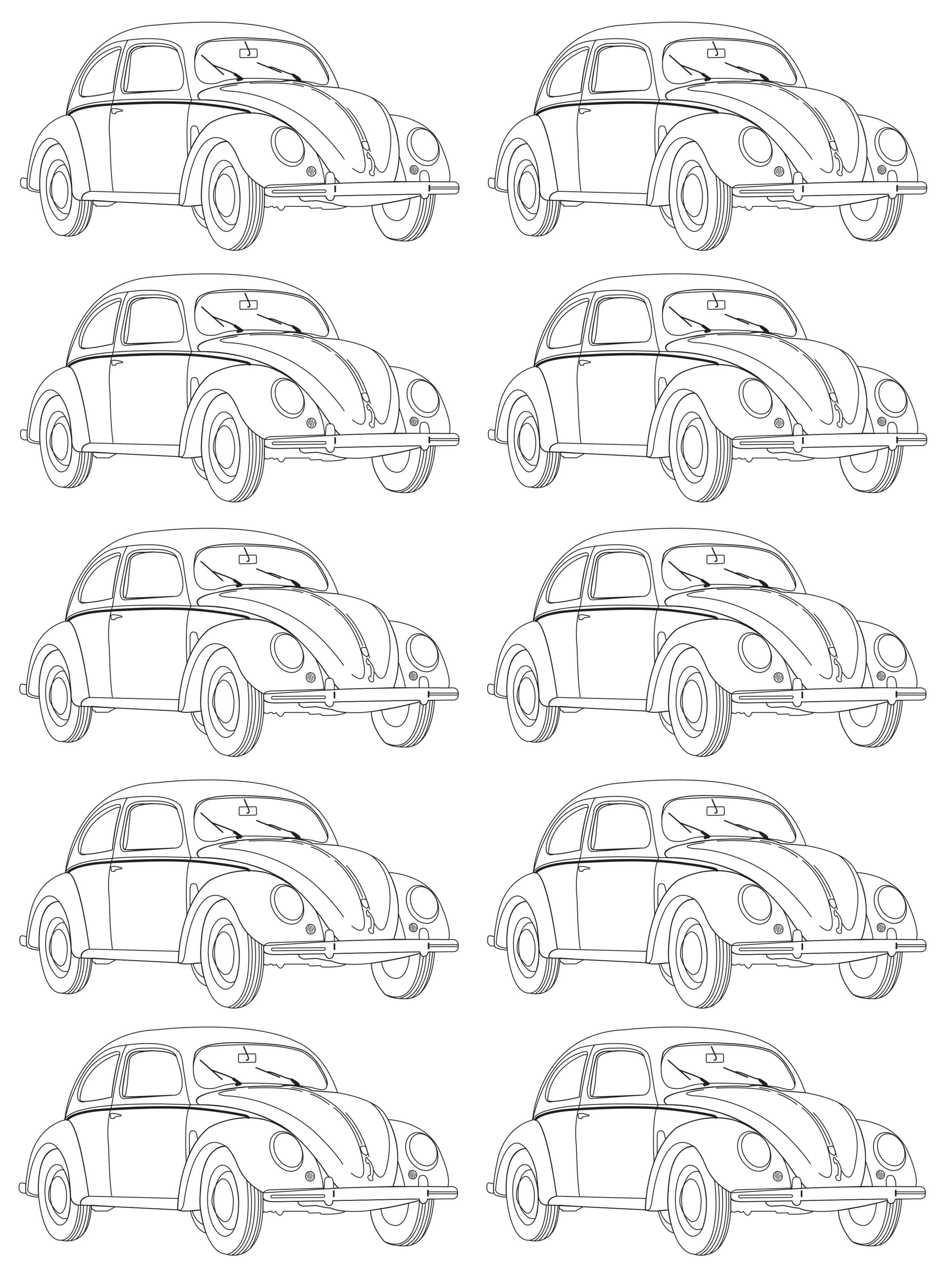 Mosaic of Volkswagen Type 1 (Beetle), Artist : Allan