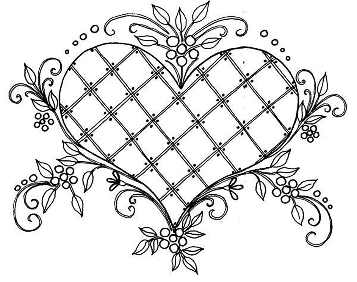 heart or love coloring pages