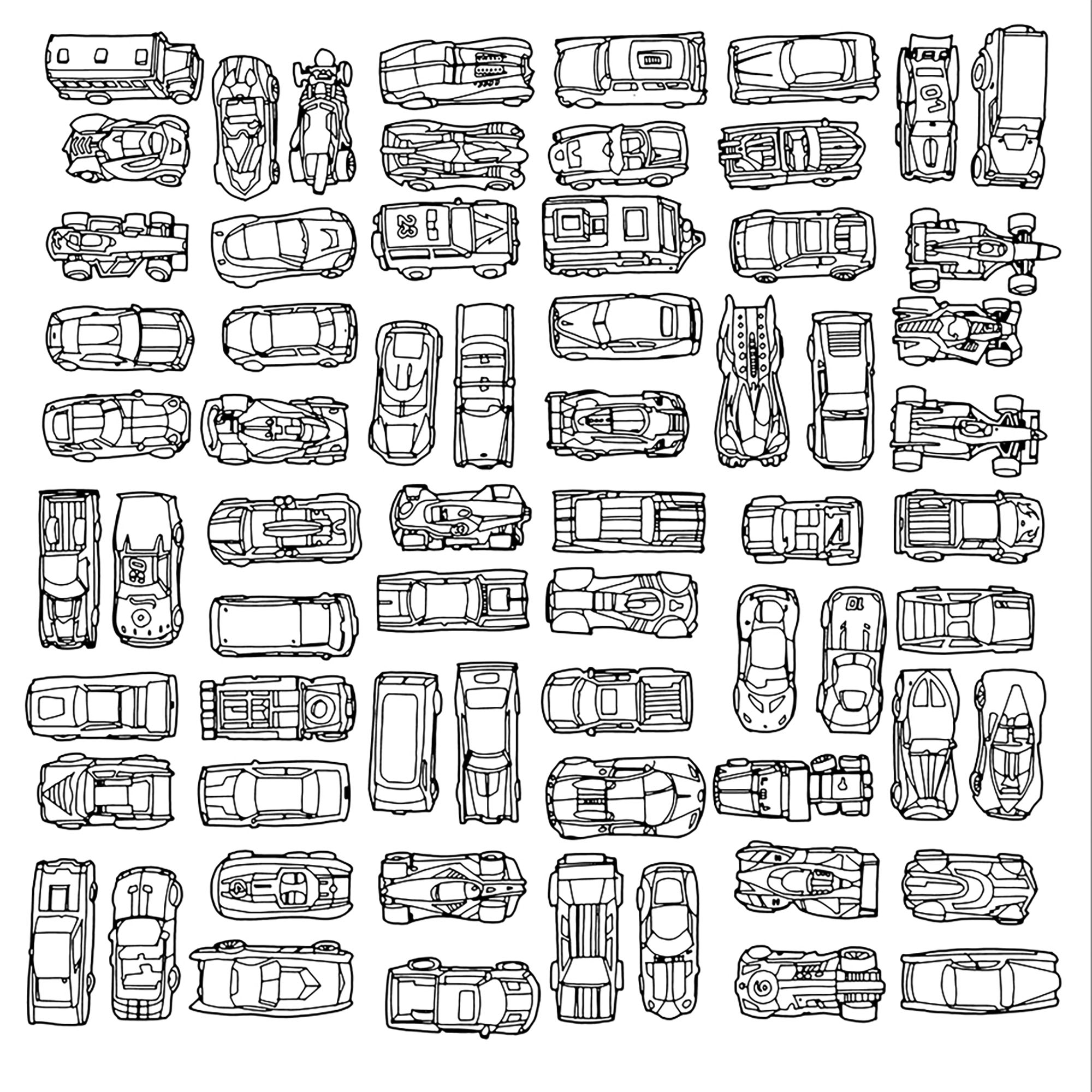 Collection of several models of small cars, Artist : Steve Mc. Donald