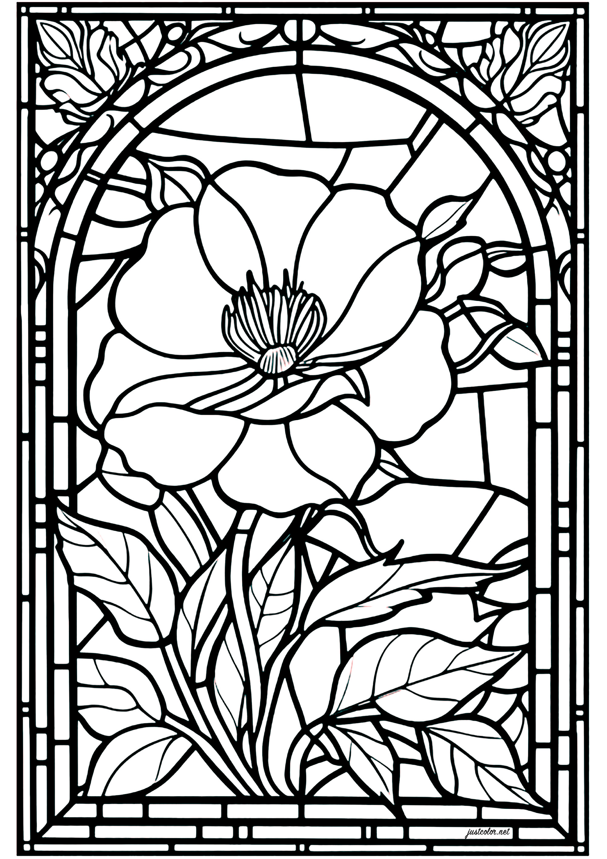 Coloring Pages Stained Glass Patterns