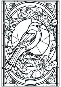 stained glass coloring pages printable